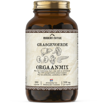Orgaanmix als multivitamine met runderhart, lever, nier milt en alvleesklier